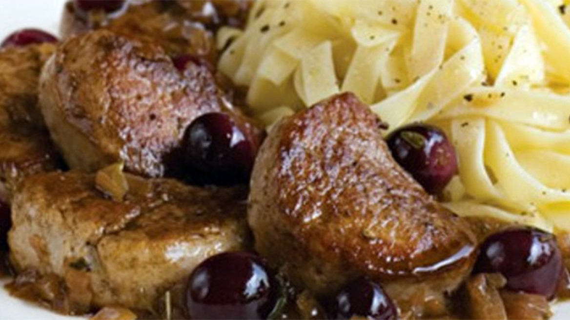 Ψαρονέφρι με χυμό και ρόγες κόκκινων σταφυλιών