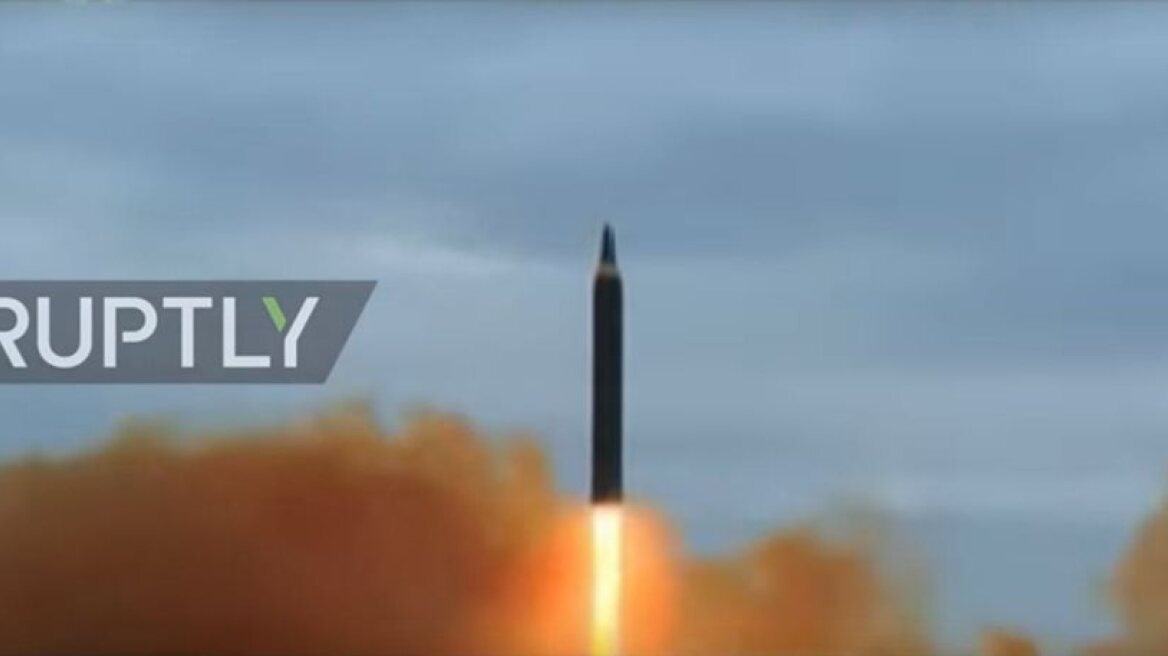 Moment North Korea launches missile (video)