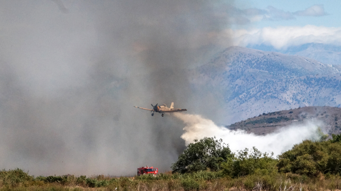Πυρκαγιά σε χαράδρα στη Μεσσηνία