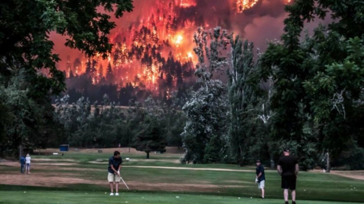 Ο κόσμος καιγόταν κι εκείνοι έπαιζαν γκολφ (pic & vid)