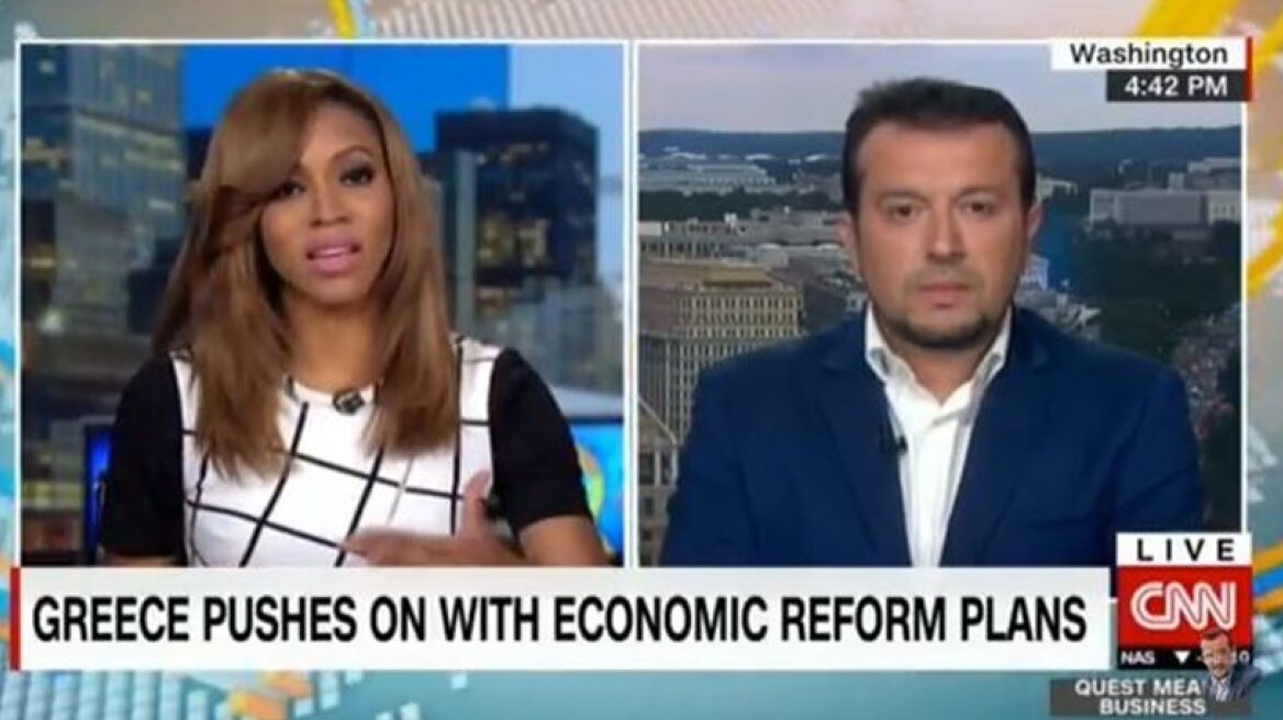Minister Pappas on CNN: Greece to return to markets in August 2018 (video)