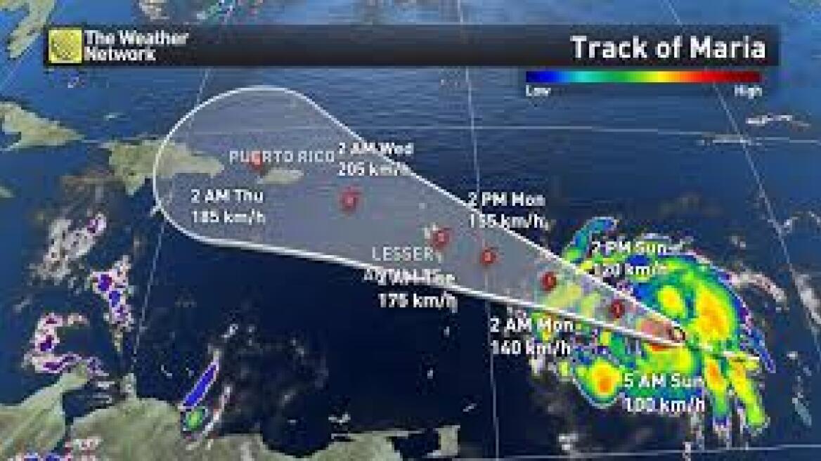 ΗΠΑ: Η τροπική καταιγίδα «Μαρία» ενισχύθηκε σε κυκλώνα