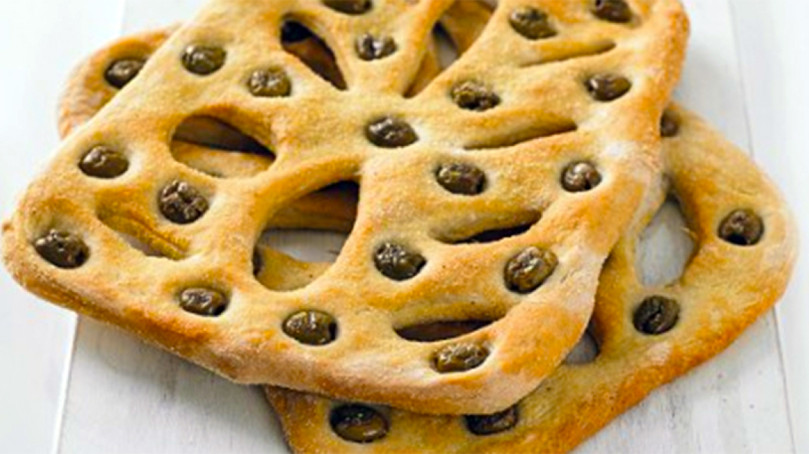 Fougasse το γαλλικό ελιόψωμο