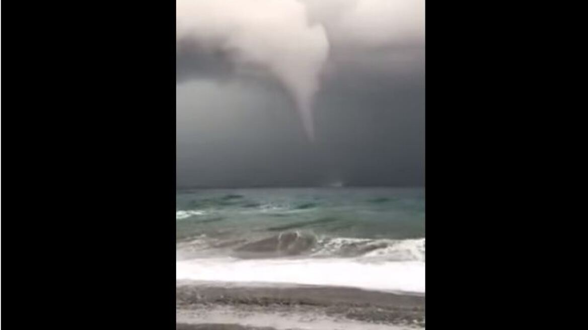 Κρήτη: Ένα εντυπωσιακό θέαμα με υδροστρόβιλο στο Γεράνι