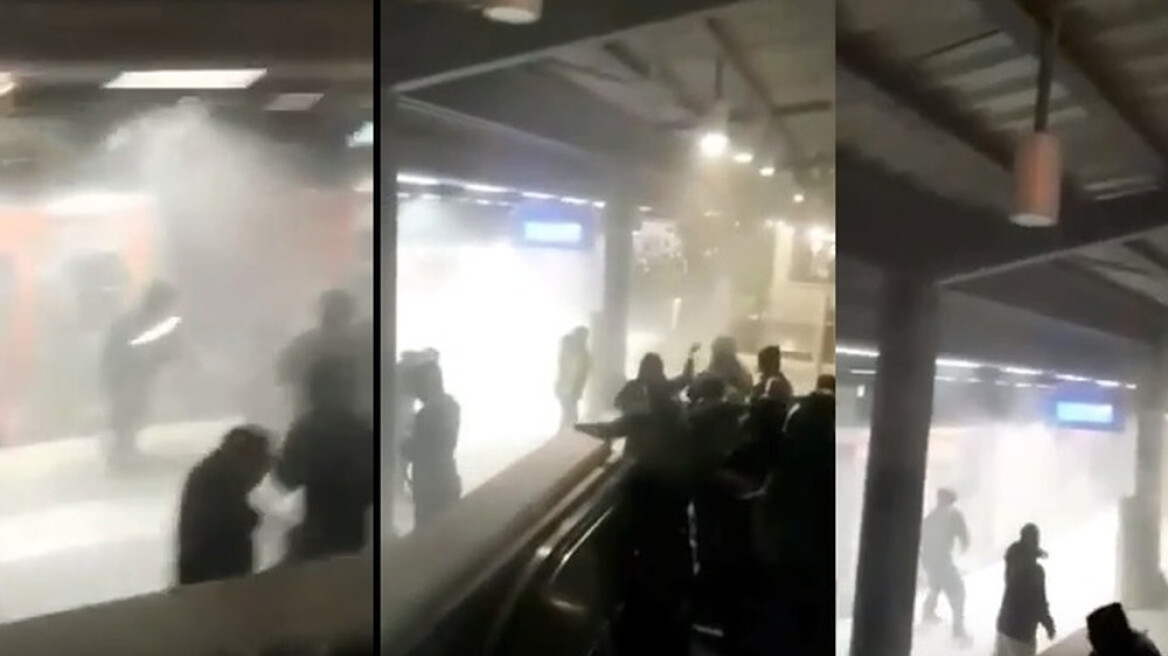 Βίντεο: Επεισόδια με εννέα τραυματίες οπαδούς της Μίλαν στον ΗΣΑΠ στα Πευκάκια