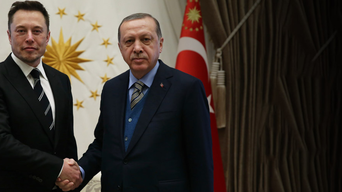 Ο Ερντογάν με τον Έλον Μασκ για το πρώτο αυτοκίνητο της Τουρκίας