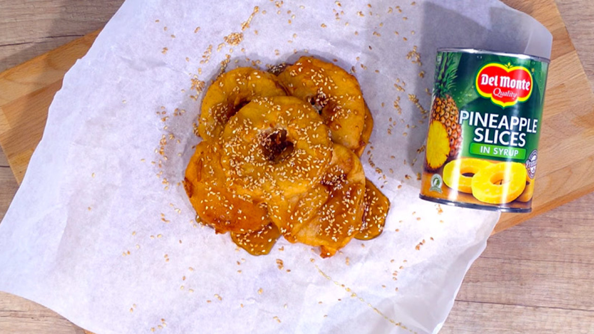 Λουκουμάδες στιγμής με ανανά