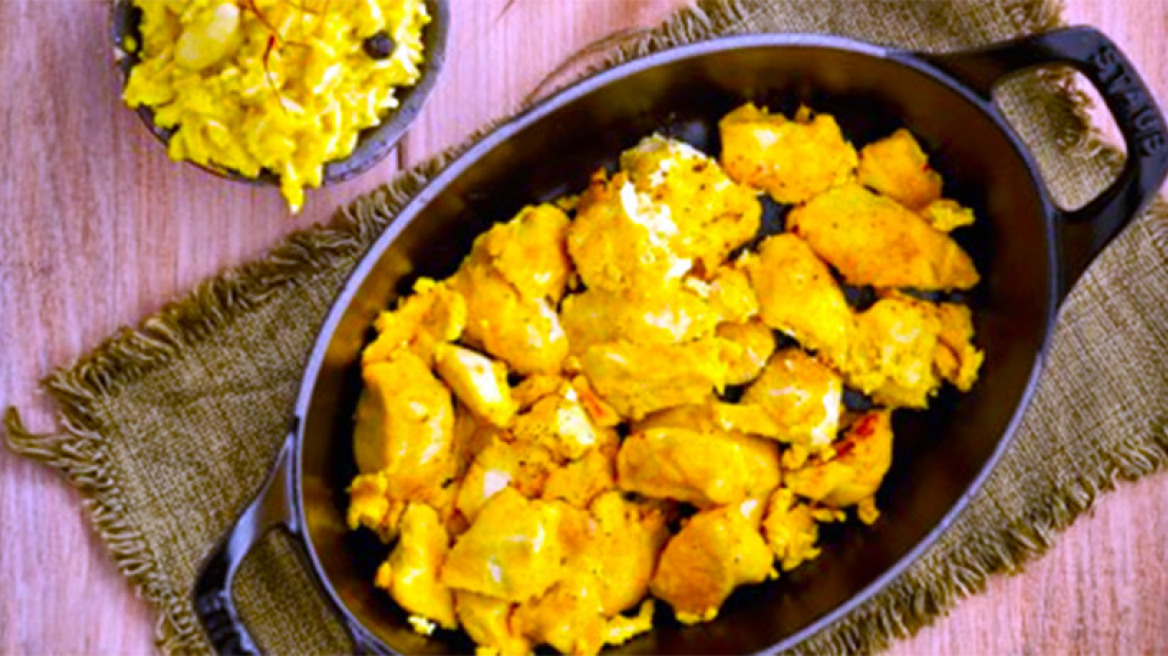 Πικάντικο κοτόπουλο με πιλάφι