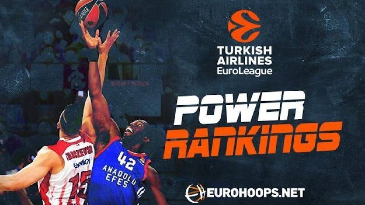 Ευρωλίγκα: Power Rankings by Eurohoops: Vol. 3