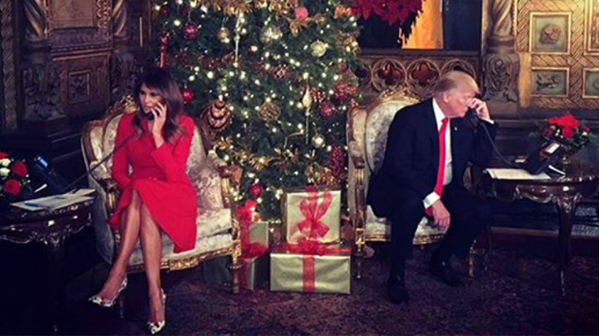 H Melania Trump μεταμορφώθηκε σε Άγιο Βασίλη