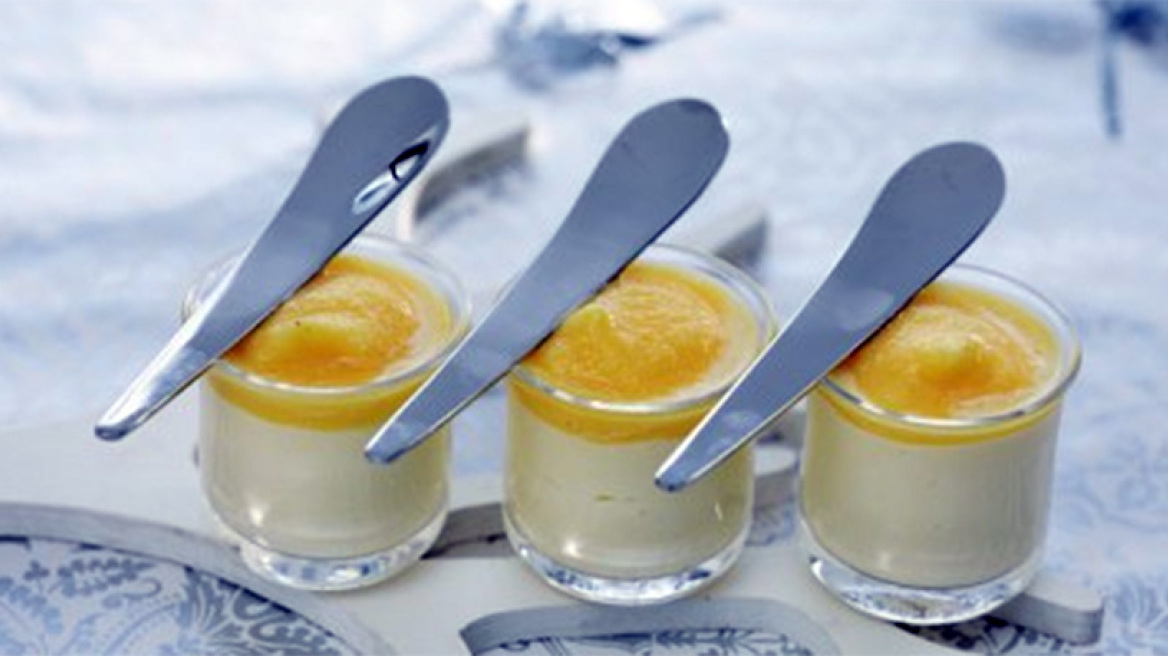 Κρέμα πορτοκαλιού με σορμπέ καρότου