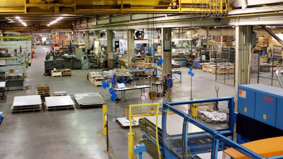 Συρρικνώθηκε η βιομηχανική παραγωγή το Φεβρουάριο