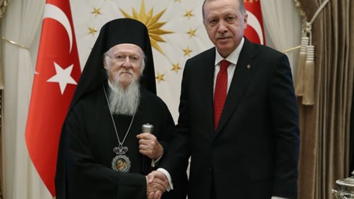 Συνάντηση του Οικουμενικού Πατριάρχη Βαρθολομαίου με τον Ρετζέπ Ταγίπ Ερντογάν