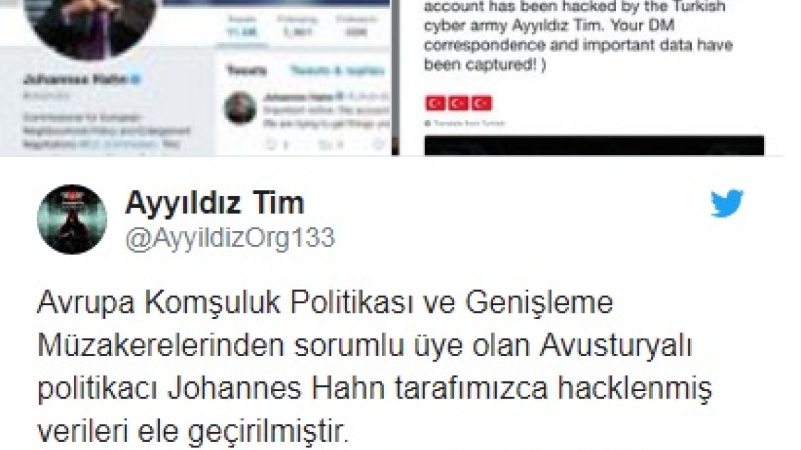 Τούρκοι χάκερς χτύπησαν το προφίλ του Επιτρόπου Γιοχάνες Χαν στο Twitter