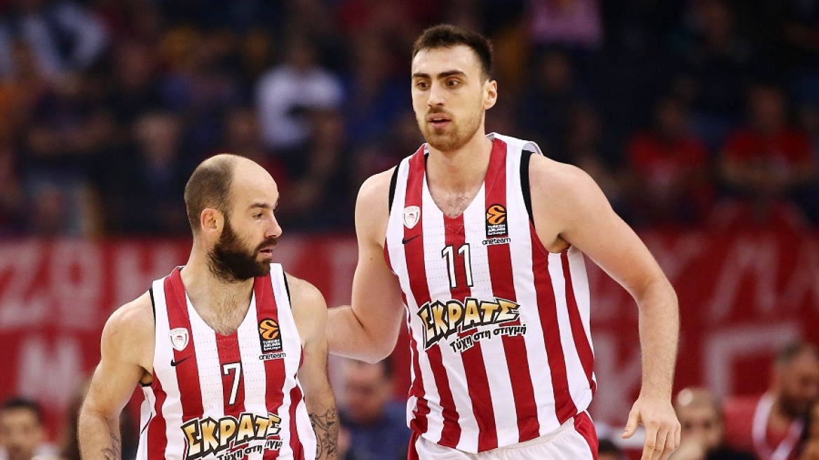 Ολυμπιακός: Επιστρέφουν στα playoffs Μιλουτίνοφ και Πρίντεζης