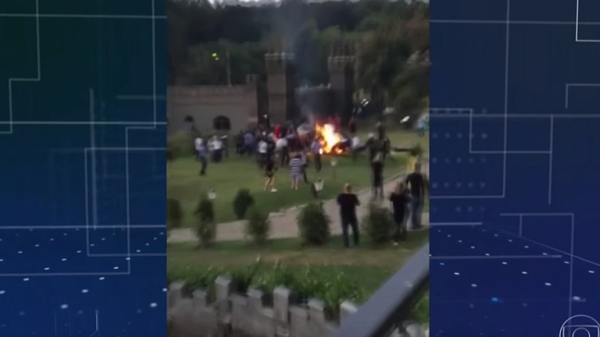 Video-ΣΟΚ: Συντριβή του ελικοπτέρου που έφερνε τη νύφη μπροστά στον γαμπρό...