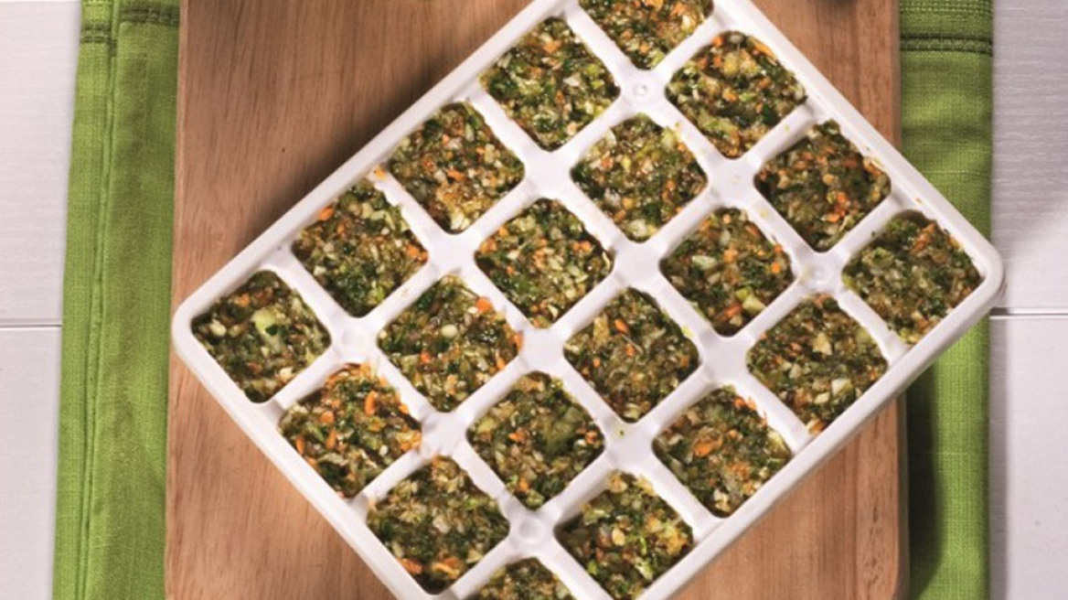 Φτιάχνουμε σπιτικούς κύβους λαχανικών