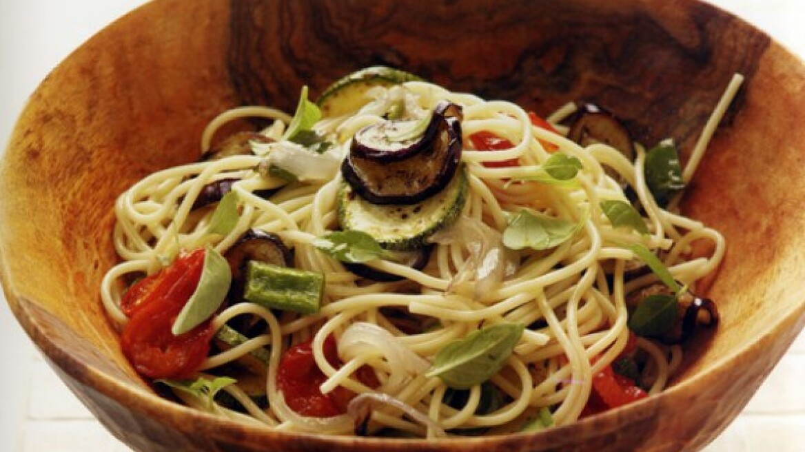 Σπαγγέτι με ψητά λαχανικά