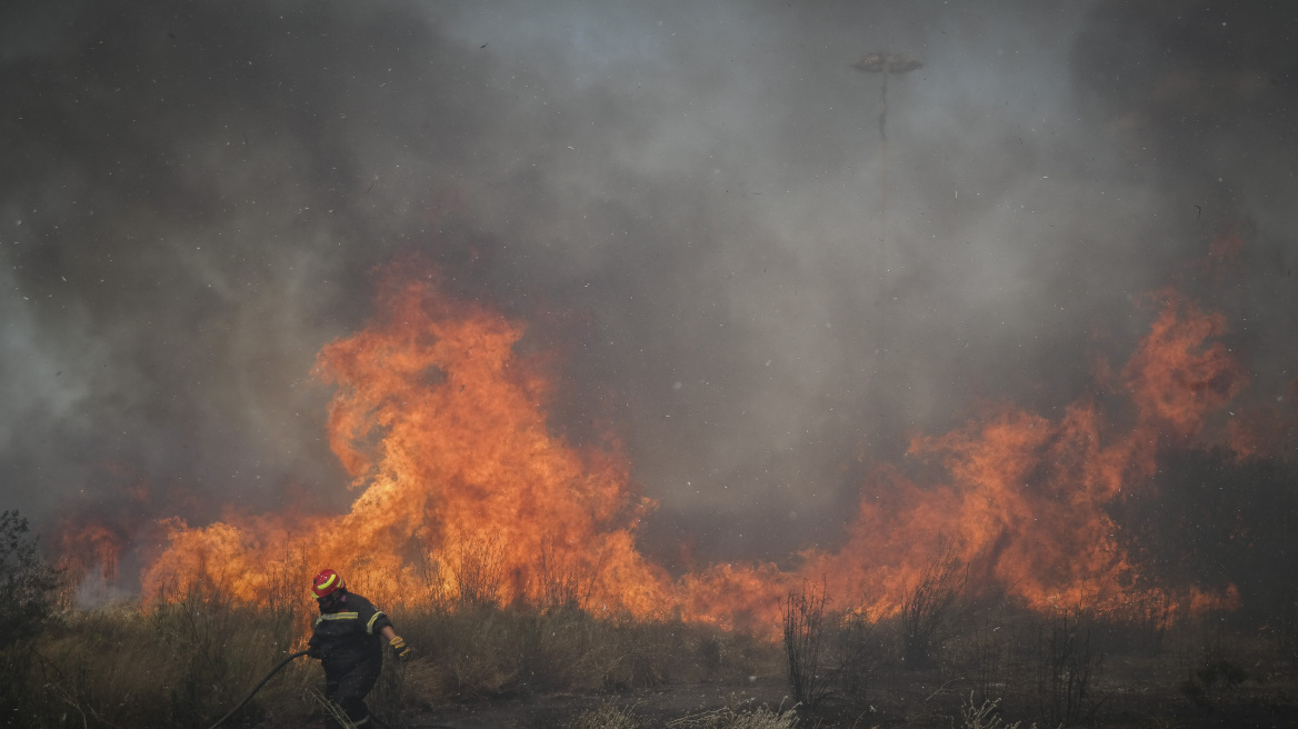 Πύρινο μέτωπο στον Άγιο Νικόλαο Κρήτης