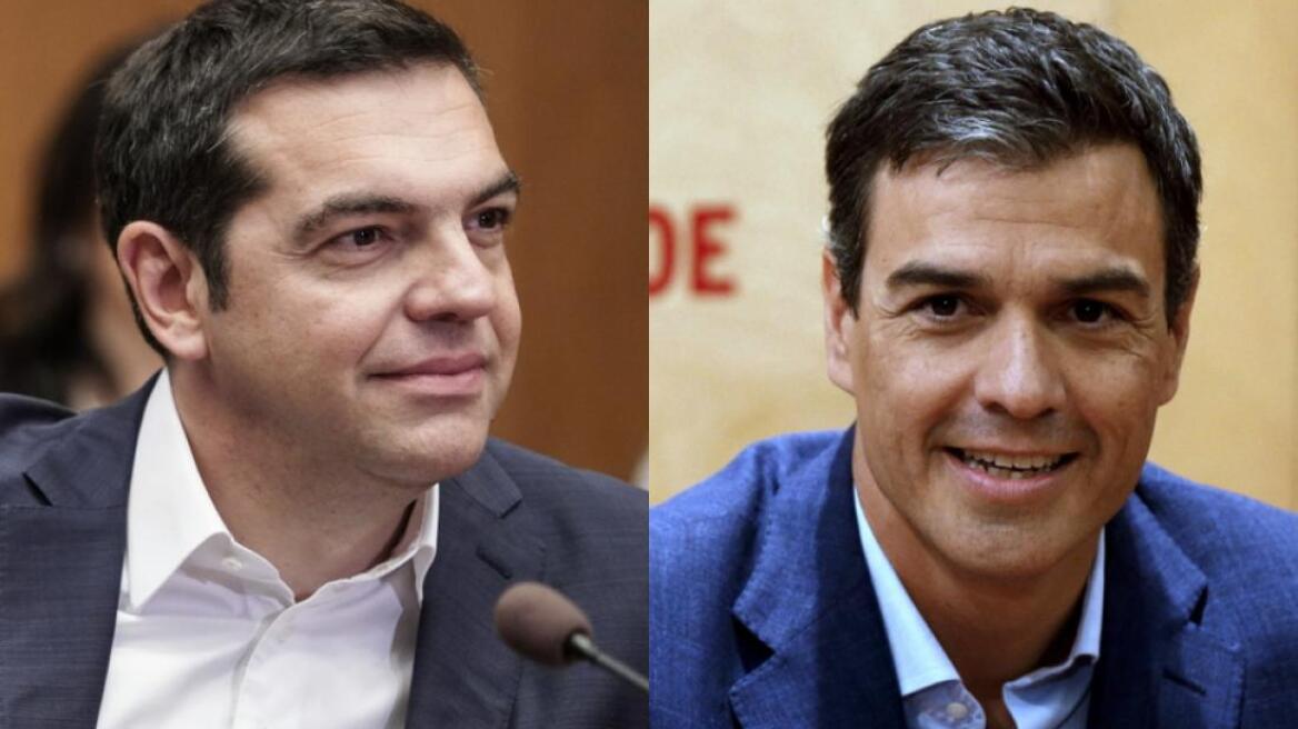 Τηλεφωνική επικοινωνία  Τσίπρα - Σάντσεθ