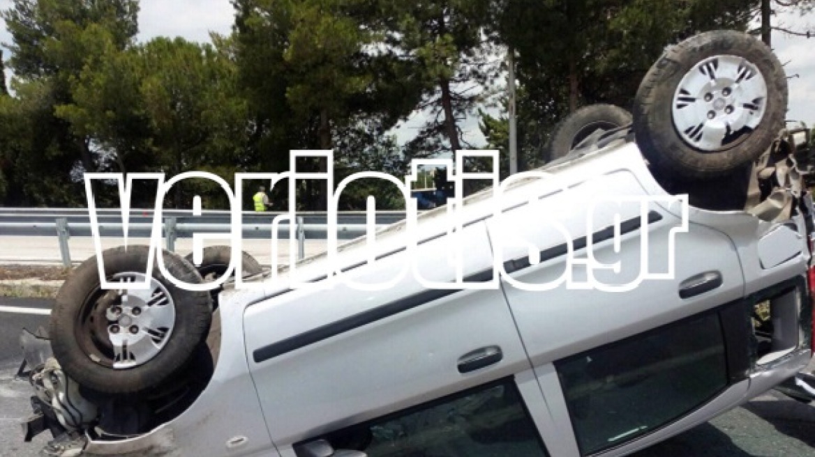 Αυτοκίνητο τούμπαρε στην Εγνατία Οδό - Στο νοσοκομείο ο οδηγός