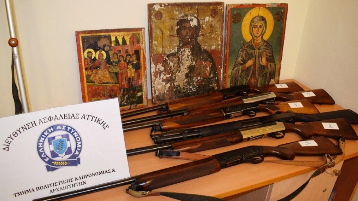Συνελήφθησαν δύο άτομα για κατοχή παλιών βυζαντινών εικόνων