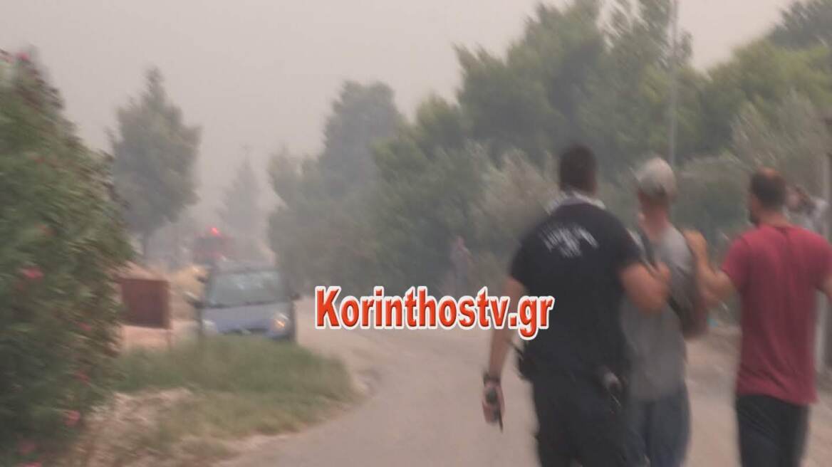 Βίντεο: Προσαγωγή υπόπτου για τη μεγάλη φωτιά στην Κινέτα