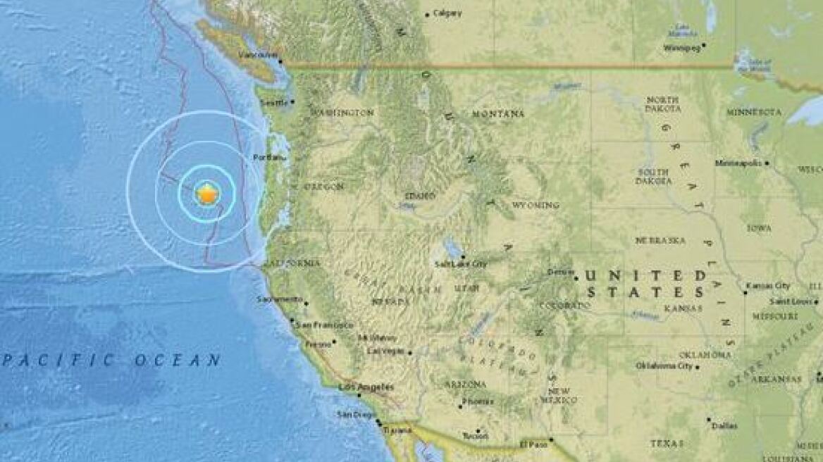ΗΠΑ: Σεισμός 6,3 βαθμών δυτικά του Όρεγκον