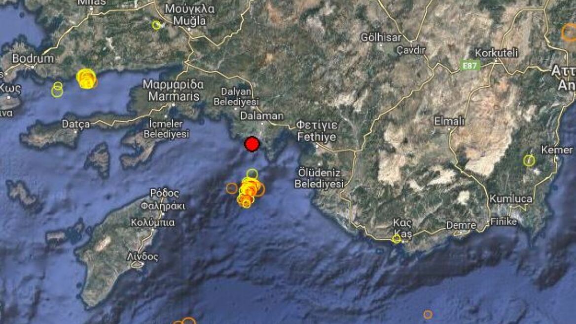 Σεισμική δόνηση 3,9 Ρίχτερ ανοιχτά της Ρόδου