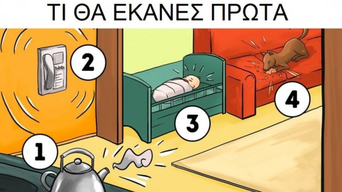 Τι θα κάνατε πρώτα σε αυτήν την περίπτωση; Η απάντηση αποκαλύπτει πολλά για εσάς!