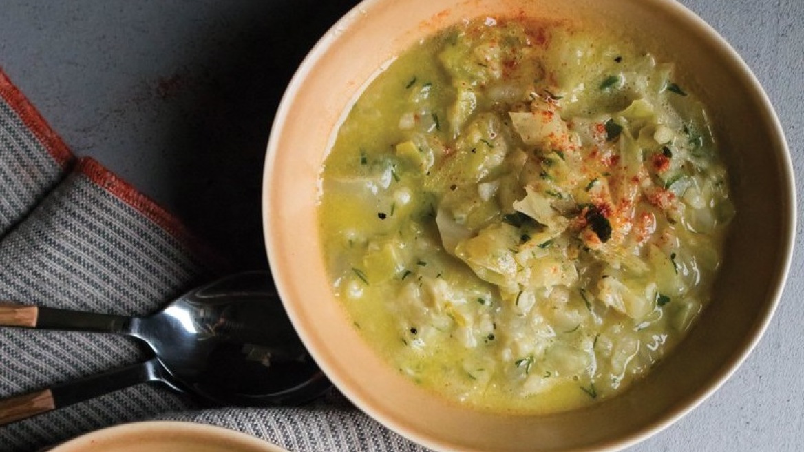 Λαχανόρυζο με αβγολέμονο