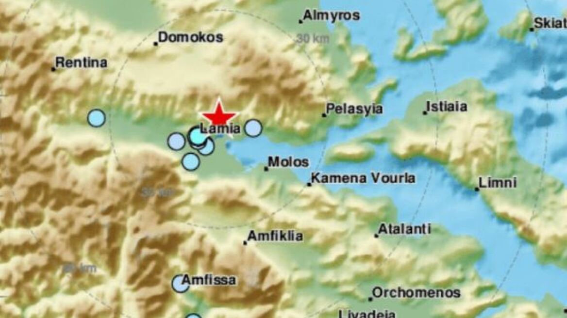 Νέος σεισμός 3,5 Ρίχτερ «ταρακούνησε» τη Λαμία