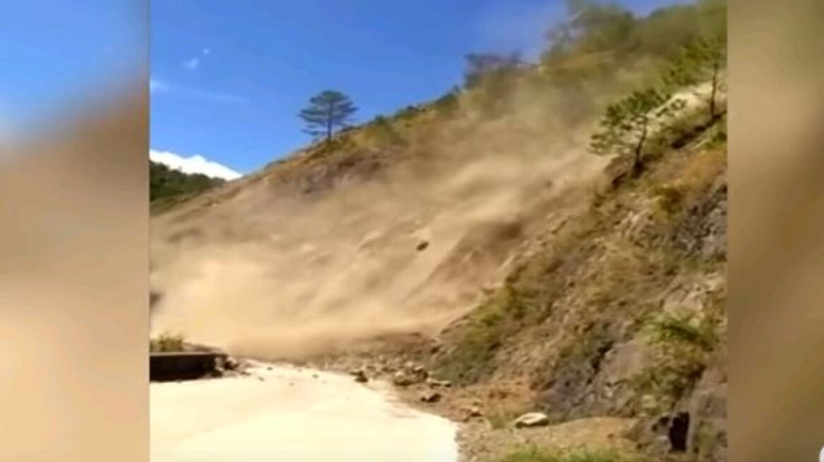 Βίντεο: Η στιγμή που το βουνό... φεύγει στις Φιλιππίνες!