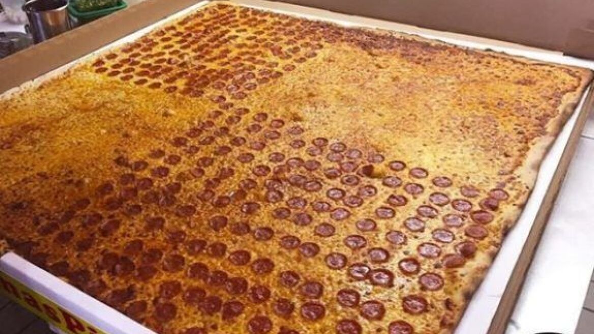 Αυτή η πίτσα μπορεί να χορτάσει μέχρι και 70 άτομα!