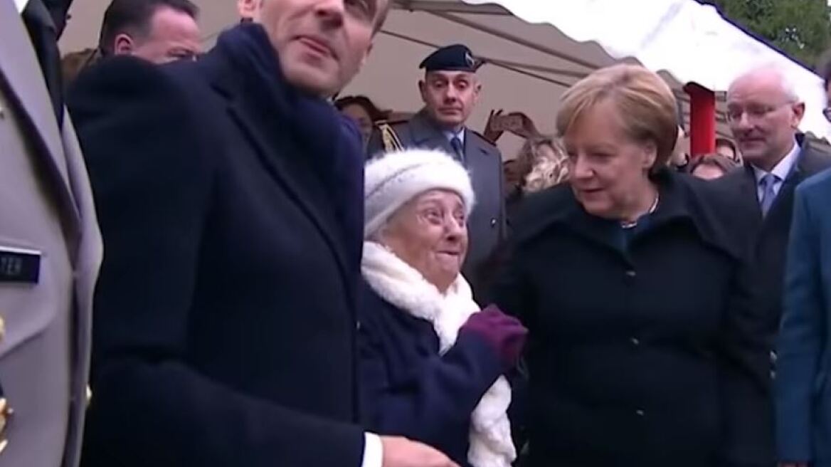 Βίντεο: Απίστευτη γιαγιά 100 ετών «πέρασε» τη Μέρκελ για την Μπριζίτ Μακρόν!