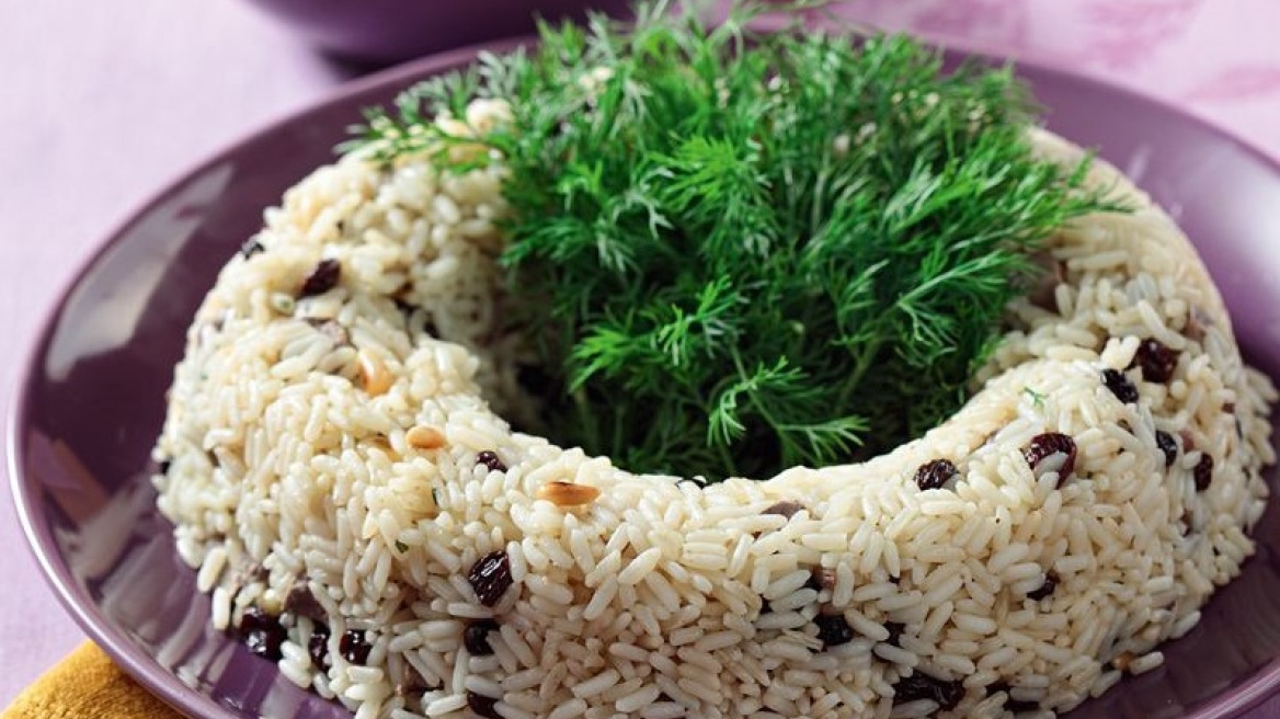 Πικάντικο ρύζι με συκώτι και γλυκόξινη σάλτσα πιπεριάς