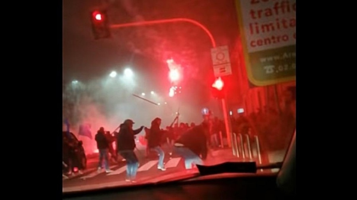 Σοκαριστικό βίντεο από τα επεισόδια με τον νεκρό πριν από το Ίντερ - Νάπολι!