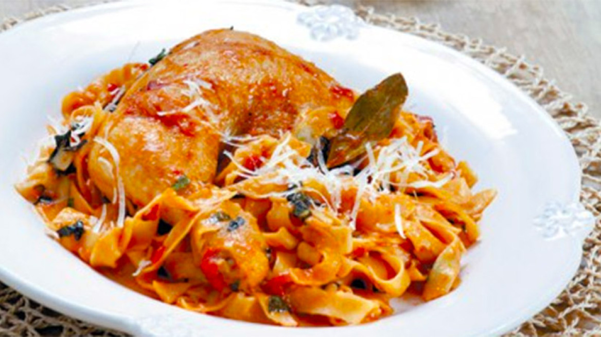 Κόκορας με χυλοπίτες