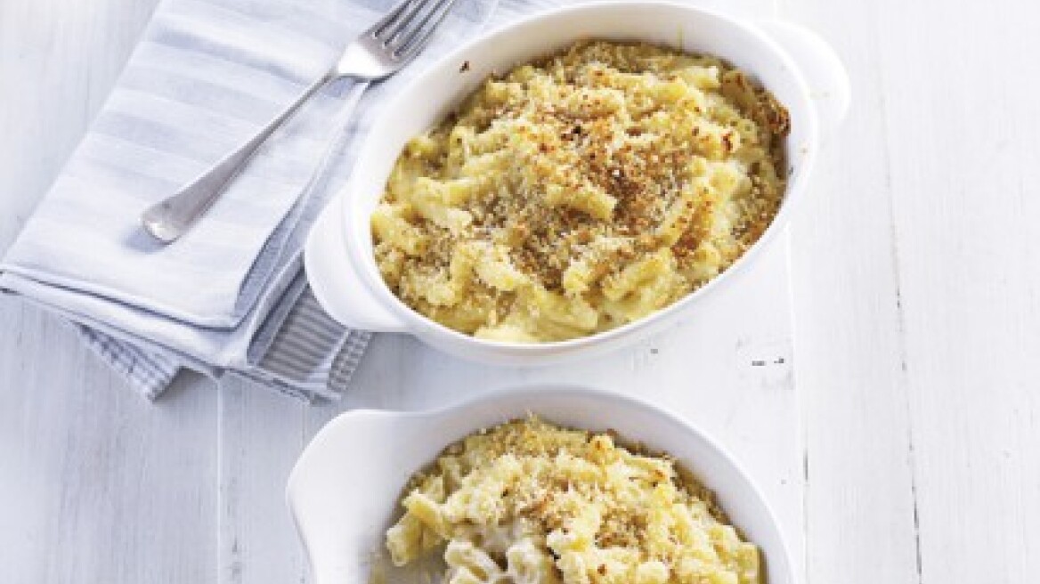 Μακαρόνια γκρατέν με 4 τυριά