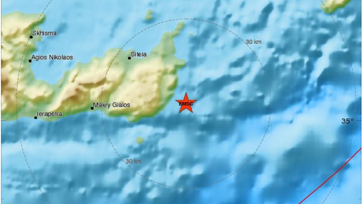 Ασθενής σεισμός 3,6 Ρίχτερ στην Κρήτη