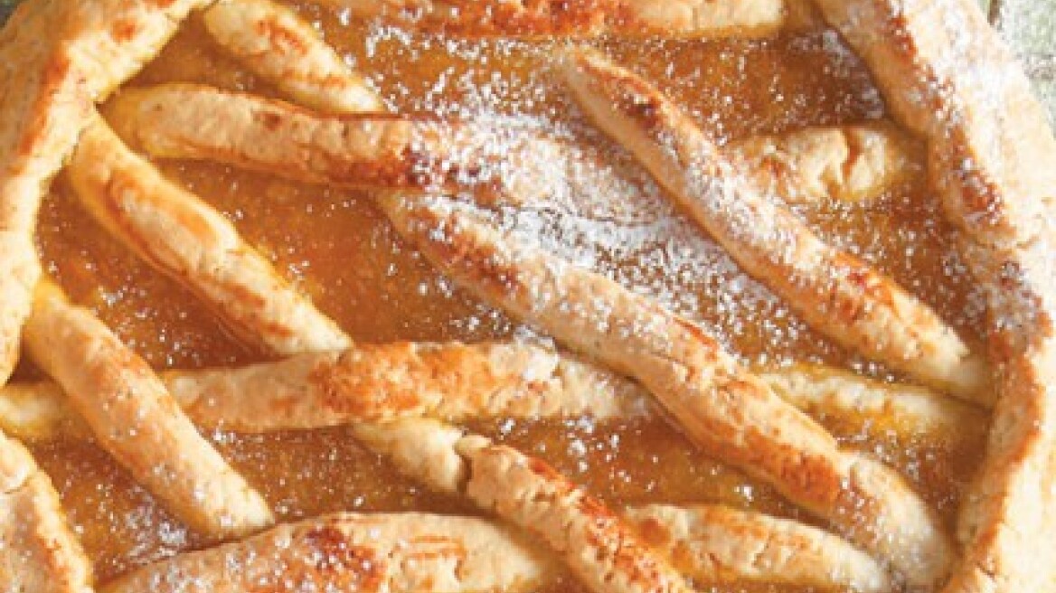 Πάστα φλώρα με μαρμελάδα πορτοκάλι