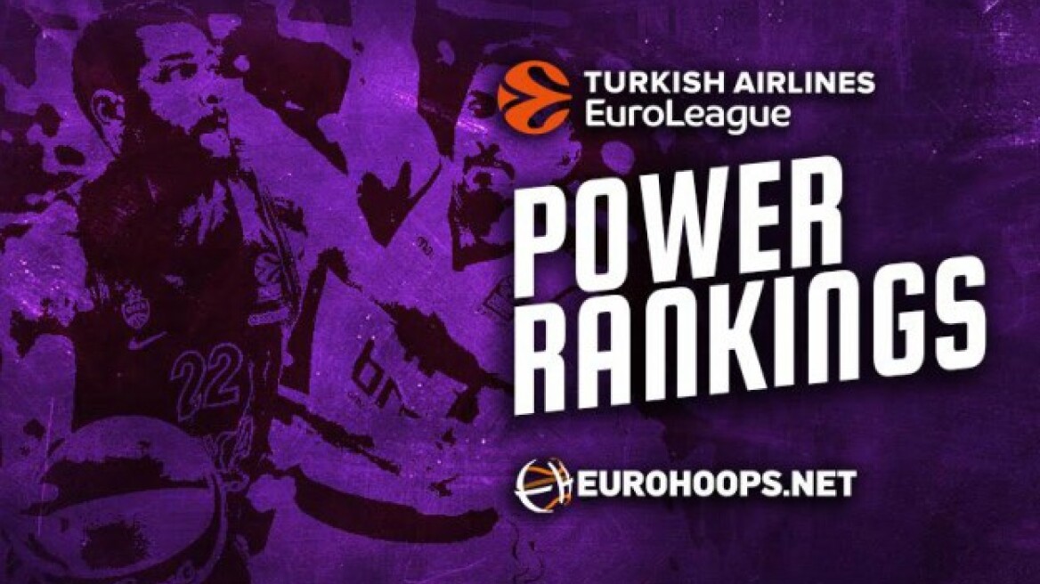 Ευρωλίγκα: Power Rankings by Eurohoops: Αμετακίνητος ο Παναθηναϊκός, υποχώρησε ο Ολυμπιακός 