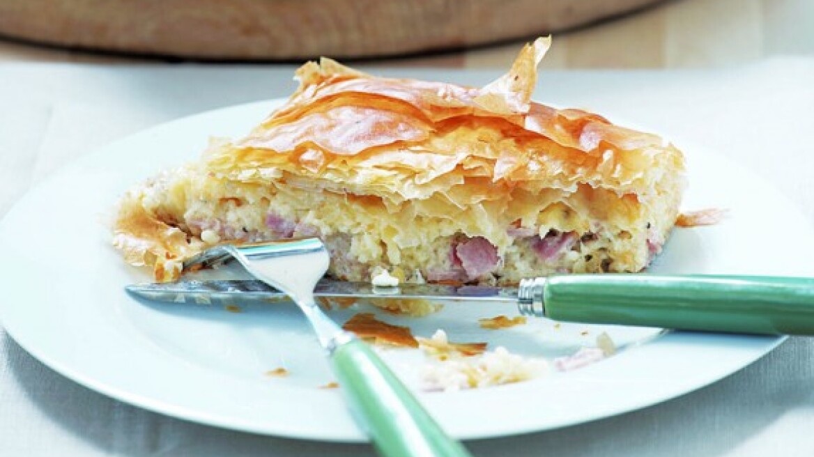 Πατατόπιτα με ζαμπόν και τυρί