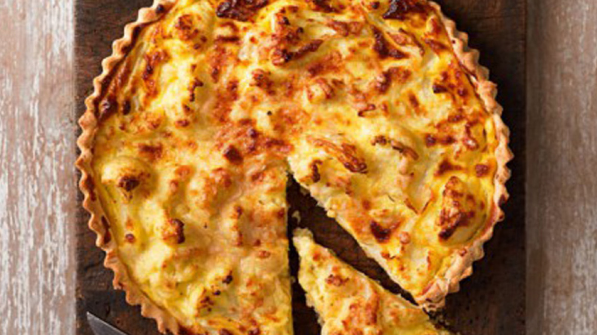 Τάρτα με κουνουπίδι, τραχανά και κασέρι