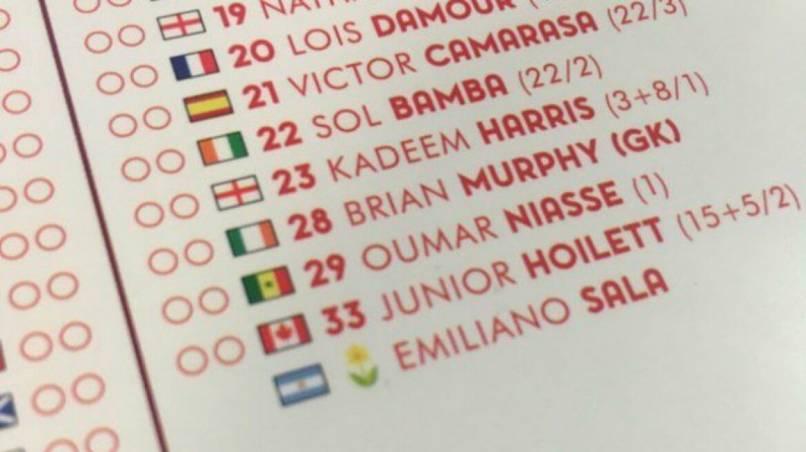 H Αρσεναλ συμπεριέλαβε τον Σάλα στο match programme του αγώνα με την Κάρντιφ 