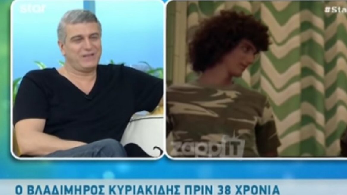 O Βλαδίμηρος Κυριακίδης αγνώριστος και με... αφάνα σε γυρίσματα με την Ντάριλ Χάνα το 1982