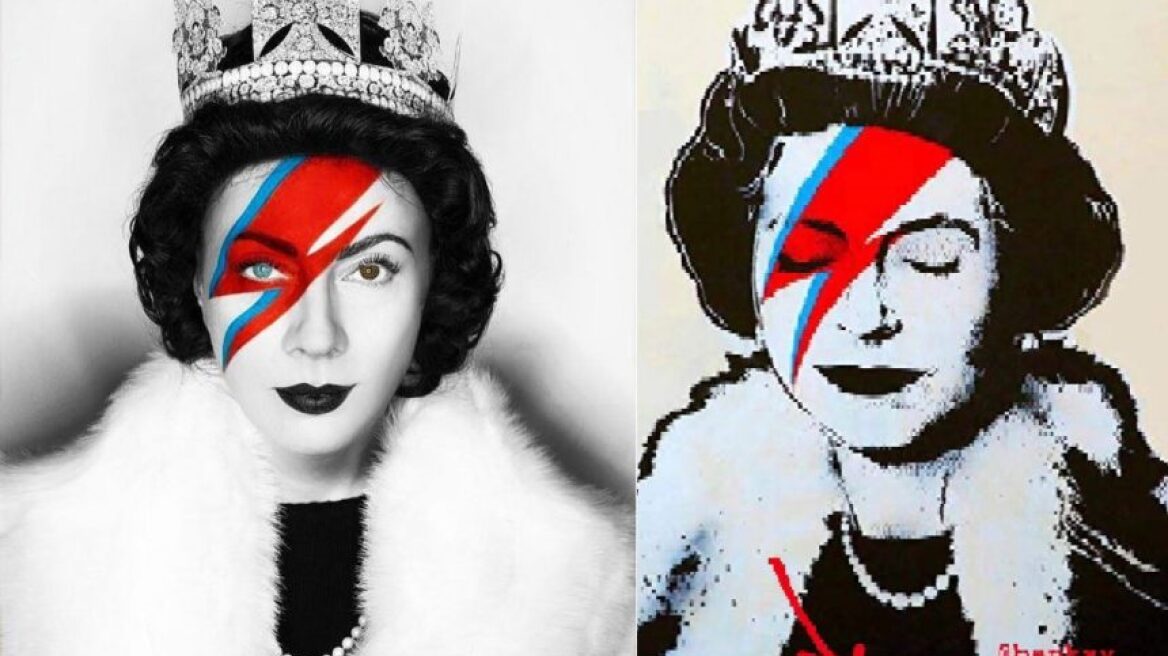 Η εντυπωσιακή μεταμόρφωση της Σμαράγδας Καρύδη σε βασίλισσα του Banksy