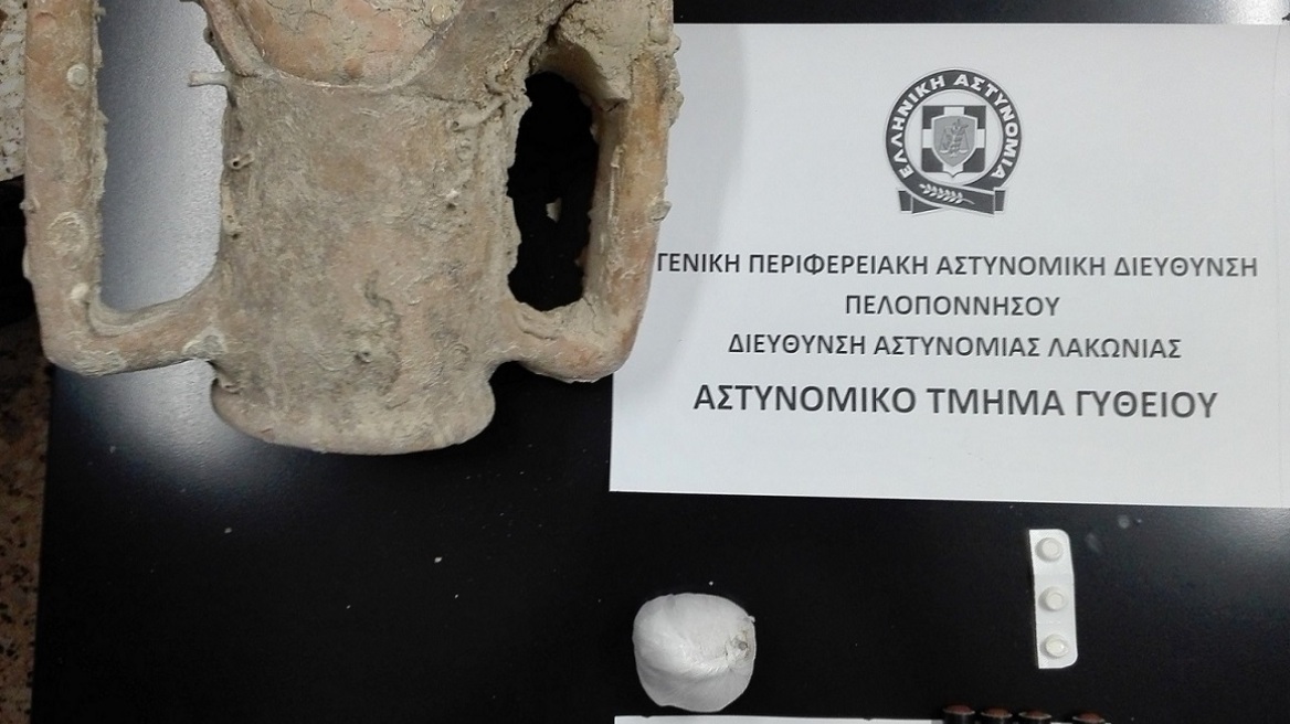 Ζευγάρι συνελήφθη για ηρωίνη και αρχαία στο Γύθειο