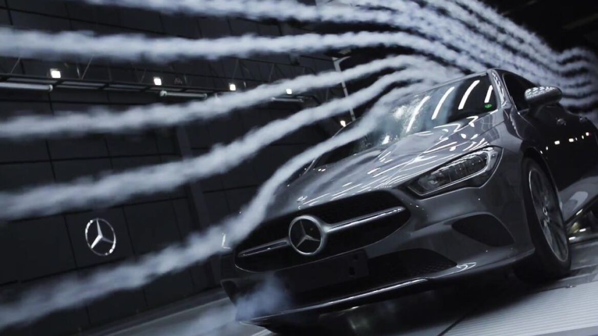 Αεροδυναμική άσκηση με την Mercedes CLA...