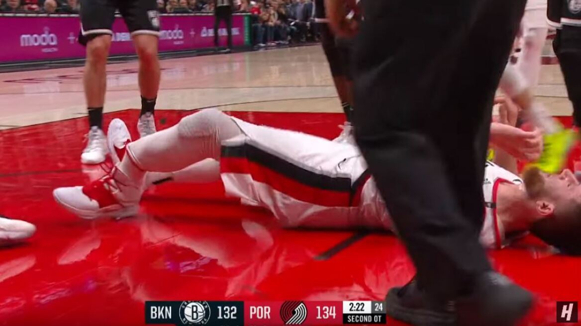 Σοκαριστικός τραυματισμός για παίχτη των Μπλέιζερς - Δείτε βίντεο